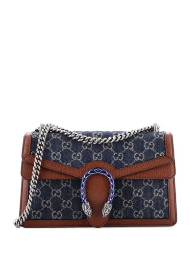 Pre-owned Gucci Dionysus Bag Gg Denim Small Shoulder Bag In Blue