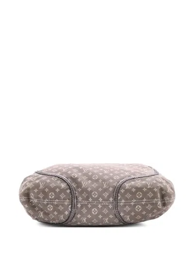 Pre-owned Louis Vuitton Angele Handbag Mini Lin Satchel In Gray