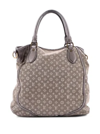 Pre-owned Louis Vuitton Angele Handbag Mini Lin Satchel In Gray