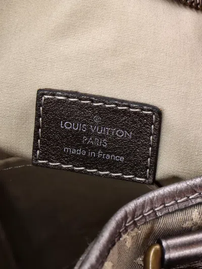 Pre-owned Louis Vuitton Angele Handbag Mini Lin Satchel In Gray