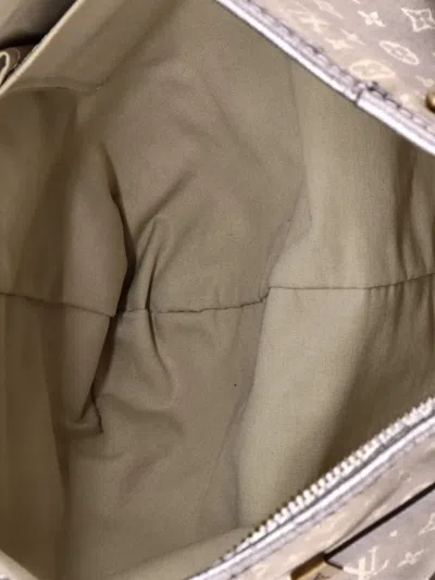 Pre-owned Louis Vuitton Angele Handbag Mini Lin Satchel In Gray