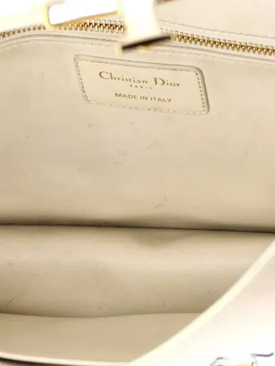 Pre-owned Dior 30 Montaigne Flap Bag Leather Shoulder Bag In White