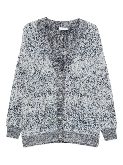 Rabanne V-neck Button-front Cardigan In Gray