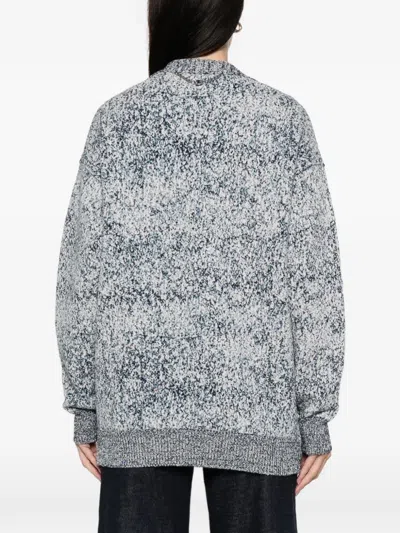 Rabanne V-neck Button-front Cardigan In Gray