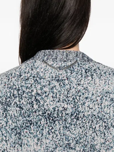 Rabanne V-neck Button-front Cardigan In Gray