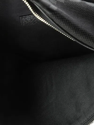 Pre-owned Gucci Jumbo Gg Canvas Large Belt Bag In Black