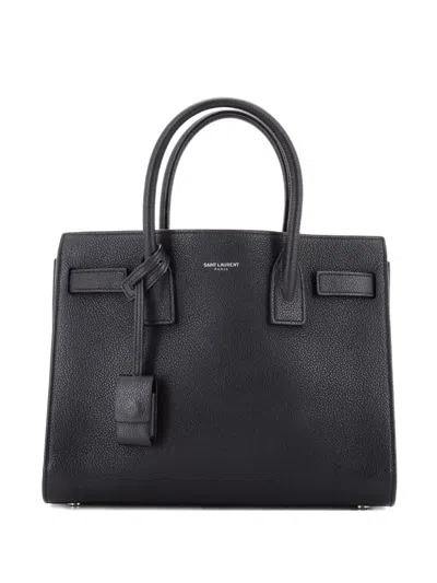 Pre-owned Saint Laurent Sac De Jour Bag Leather Baby Tote Bag In Black