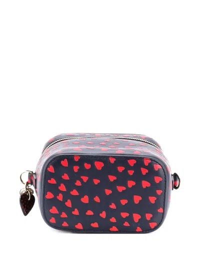 Pre-owned Dior Lady  Vanity Case Printed Leather Micro Crossbody Bag In Blue