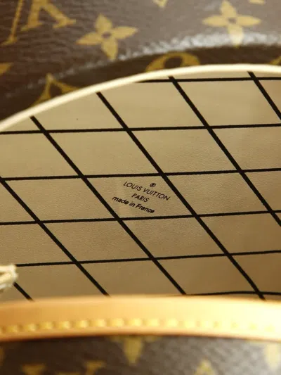 Pre-owned Louis Vuitton Petite Boite Chapeau Bag Monogram Canvas Crossbody Bag In Brown