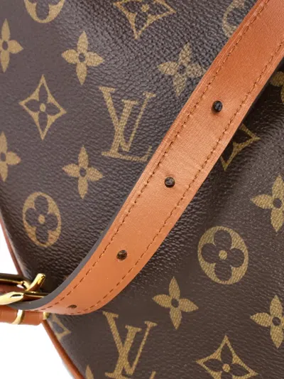 Pre-owned Louis Vuitton Loop Reverse Monogram Canvas Hobo Bag In Brown