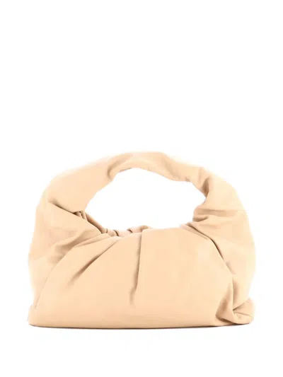 Pre-owned Bottega Veneta The Shoulder Pouch Leather Medium Hobo Bag In Neutral