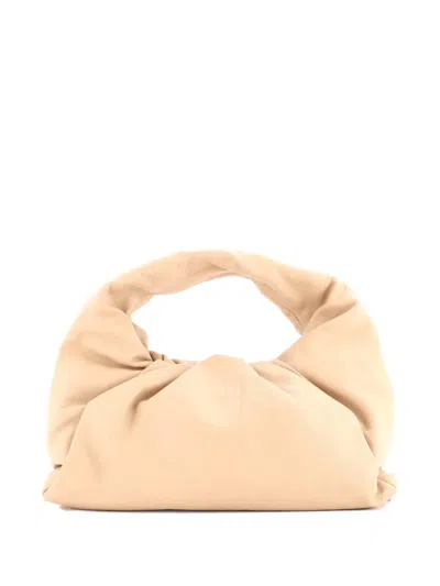 Pre-owned Bottega Veneta The Shoulder Pouch Leather Medium Hobo Bag In Neutral