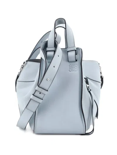 Pre-owned Loewe Hammock Bag Leather Small Shoulder Bag In Blue