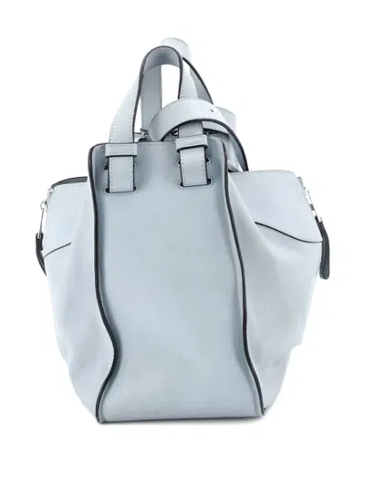 Pre-owned Loewe Hammock Bag Leather Small Shoulder Bag In Blue