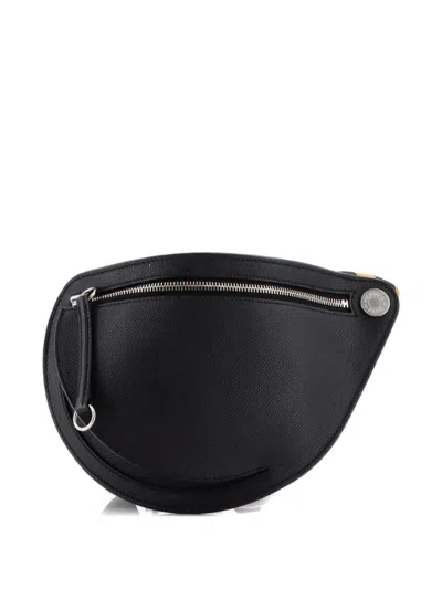 Pre-owned Hermes Petite Course Bag Epsom Belt Bag In Black