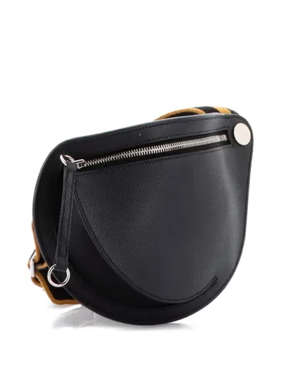 Pre-owned Hermes Petite Course Bag Epsom Belt Bag In Black