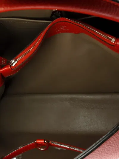 Pre-owned Louis Vuitton Capucines Bag Leather Mm Satchel In Red