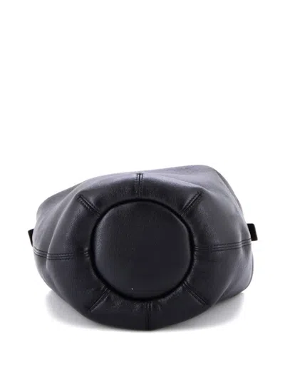 Pre-owned Chloé Bracelet Zip Leather Small Shoulder Bag In Black