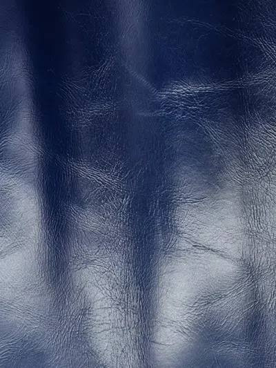 Pre-owned Chanel Coco Top Handle Bag Chevron Calfskin With Lizard Small Satchel In Blue