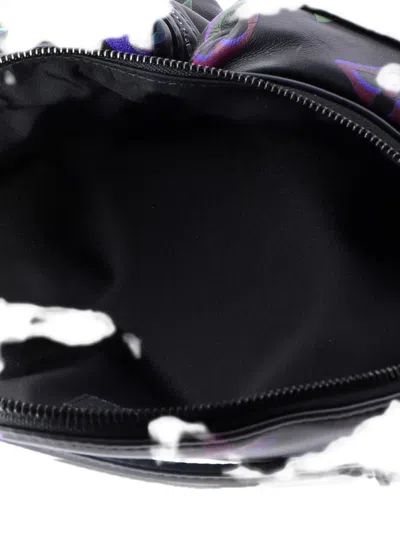 Pre-owned Louis Vuitton Comet Bumbag Spotlight Monogram Giant Leather Belt Bag In Black