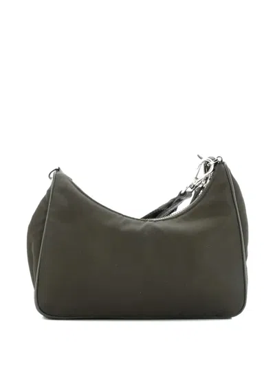 Pre-owned Prada Re-edition 2005 Shoulder Bag Tessuto Small Crossbody Bag In Green