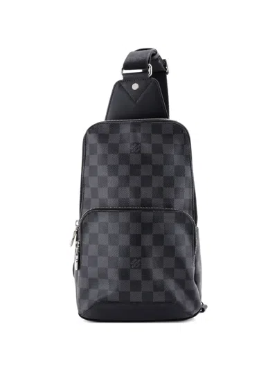 Pre-owned Louis Vuitton Avenue Sling Bag Damier Graphite Crossbody Bag In Black