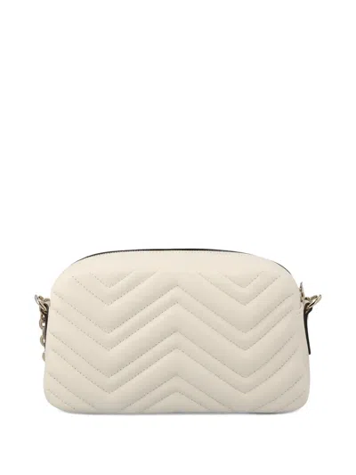 Gucci Small Gg Marmont Chevron Shoulder Bag In Brown