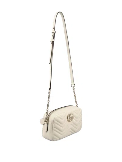 Gucci Small Gg Marmont Chevron Shoulder Bag In Brown