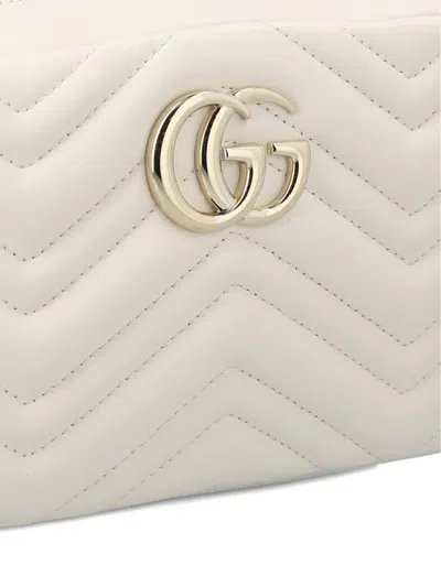 Gucci Small Gg Marmont Chevron Shoulder Bag In Brown
