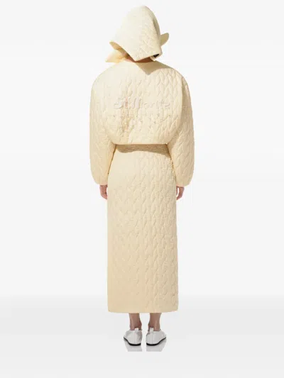 Anouki Quilted Bomber Jacket In Yellow