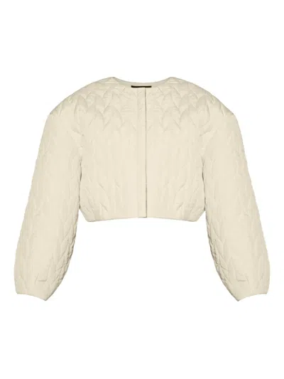 Anouki Quilted Bomber Jacket In Yellow