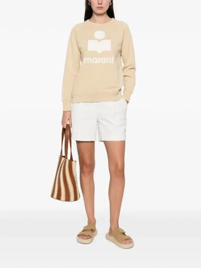 Isabel Marant Étoile Logo Print Sweater In Yellow