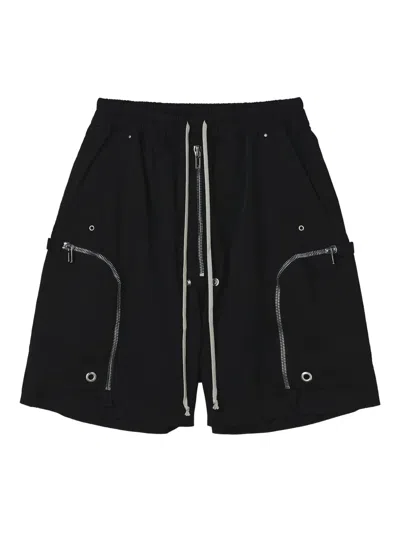 Rick Owens Drkshdw Drawstring Cargo Shorts In Black