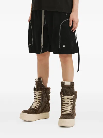 Rick Owens Drkshdw Drawstring Cargo Shorts In Black