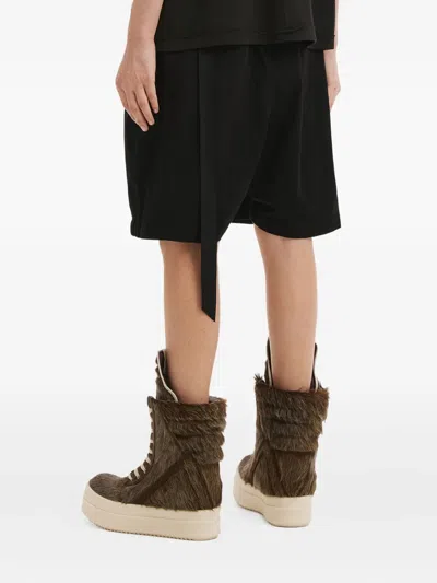 Rick Owens Drkshdw Drawstring Cargo Shorts In Black