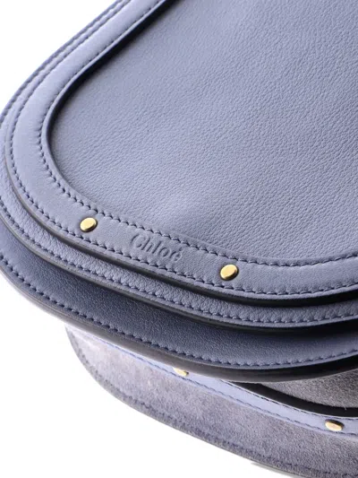 Pre-owned Chloé Nile Leather Small Crossbody Bag In Blue