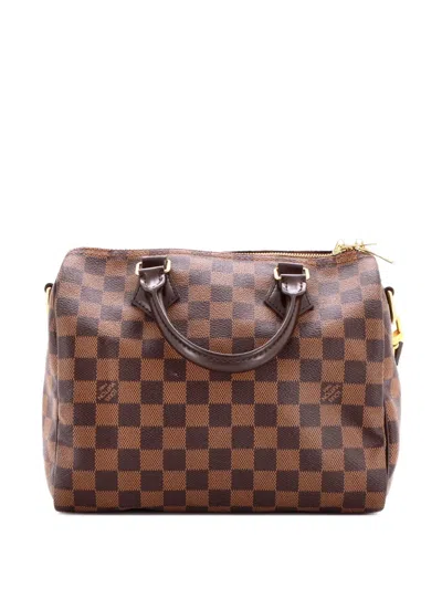 Pre-owned Louis Vuitton Speedy Bandouliere Bag Damier 25 Satchel In Brown