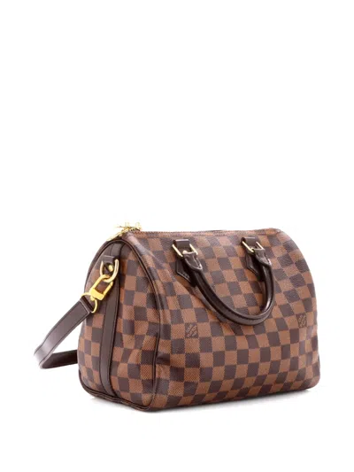 Pre-owned Louis Vuitton Speedy Bandouliere Bag Damier 25 Satchel In Brown