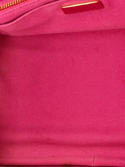 Pre-owned Prada Canapa Canvas Mini Tote Bag In Pink