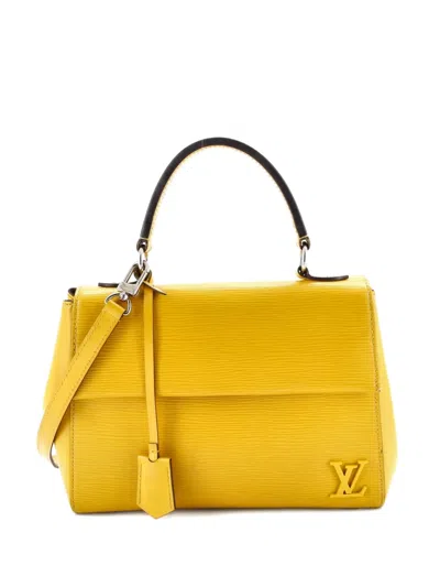 Pre-owned Louis Vuitton Cluny Top Handle Bag Epi Leather Bb Satchel In Yellow