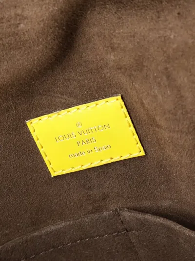 Pre-owned Louis Vuitton Cluny Top Handle Bag Epi Leather Bb Satchel In Yellow