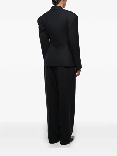 Anouki Draped Blazer In Blue