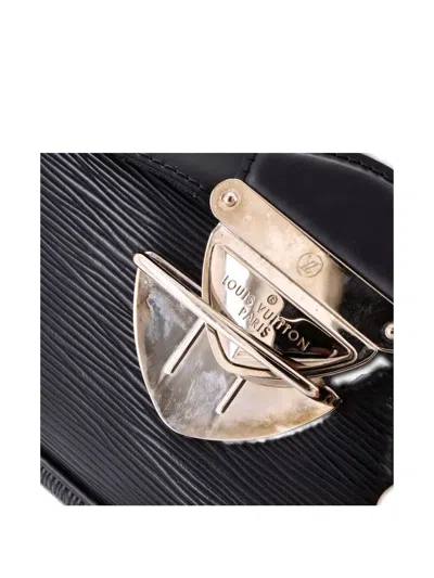 Pre-owned Louis Vuitton Montaigne Epi Leather Clutch Bag In Black