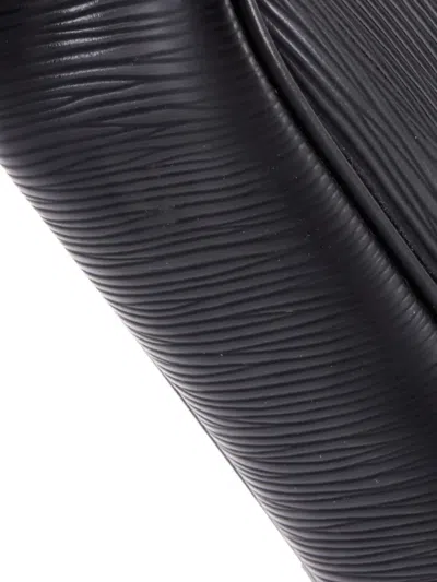 Pre-owned Louis Vuitton Montaigne Epi Leather Clutch Bag In Black