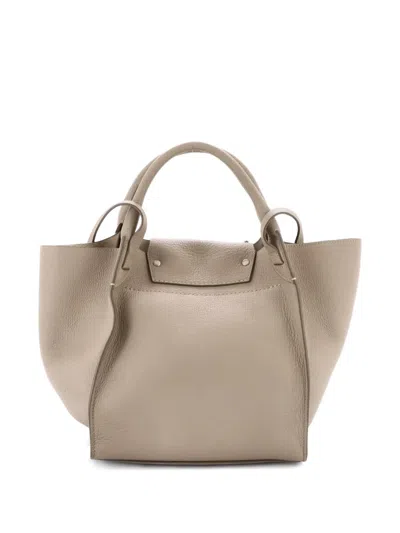 Pre-owned Celine Big Bag Grained Calfskin Small Satchel In Neutral
