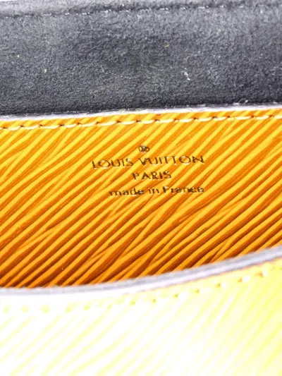 Pre-owned Louis Vuitton Twist Top Handle Bag Limited Edition Crafty Epi Leather Mini Crossbody Bag In Black