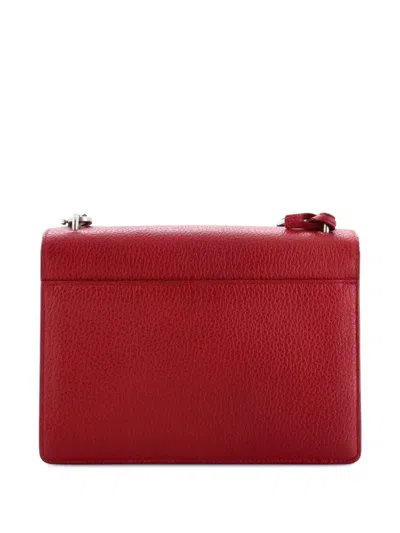 Pre-owned Saint Laurent Sunset Satchel Leather Medium Crossbody Bag In Red
