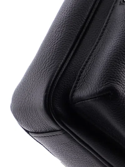 Pre-owned Dior Rider Leather Mini Backpack In Black