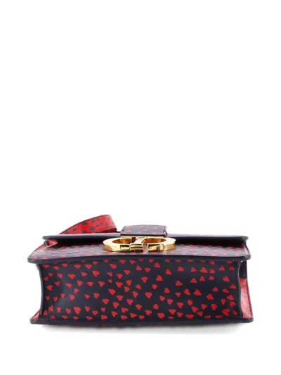 Pre-owned Dior 30 Montaigne Flap Bag Printed Leather Shoulder Bag In Blue