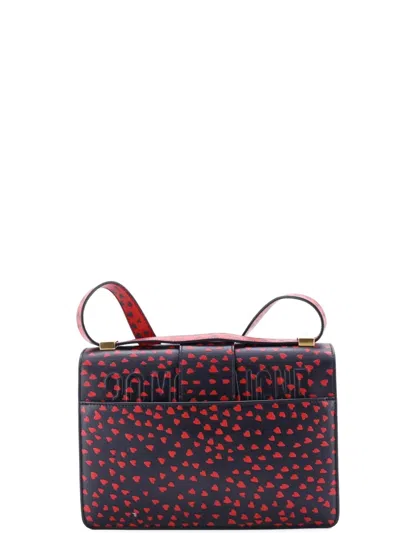 Pre-owned Dior 30 Montaigne Flap Bag Printed Leather Shoulder Bag In Blue